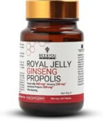 Bee and You Ginseng Tablets with Royal Jelly and Bee Propolis Natural Antioxidant Energy and Immune Support Supplement for Athletes 1.05 Ounce - Image 2