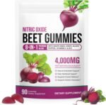Beet Root Gummies for Blood Pressure, Heart Health Support, Energy Level Suport, Promoting Nitric Oxide, Enriched with 200mg CoQ10 & Beet Root Extract, Vitamin B12, C, Sugar-Free | 90 Chews - Image 2