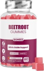 Beetroot Gummies 1500mg – Nitric Oxide & Blood Pressure Support with Grape Seed Extract & Vitamin B12 – Vegan Beetroot Supplement for Energy & Circulation – Strawberry Flavour – 30 Day Supply - Image 2