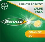 Berocca Vitamin C Effervescent Tablets, with Magnesium, Vitamin B12 & Vitamin B Complex, Orange Flavour, 1 Pack of 90 Tablets - 12 Weeks Supply - Image 2