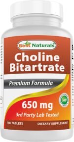 Best Naturals Choline 650 mg 180 Tablets (180 Count (Pack of 1)) - Image 2