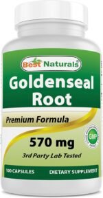 Best Naturals Goldenseal Root 570 mg 100 Capsules (100 Count (Pack of 1)) - Image 2