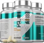 Betaine HCl Pepsin 650MG Per Capsule (Swiss Pharma Grade) Digestive Enzymes Supplements Betaine HCL Pepsin Digestion Supplement – Betaine Hydrochloride 90 Vegan Capsules - Image 2