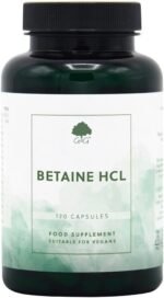 Betaine Hydrochloride (HCl) with Pepsin - 440mg Betaine per Capsule - 120 Vegan Capsules - Non-GMO, Made in The UK by G&G Vitamins - Image 2