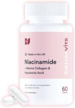 Bettervits Niacinamide Complex with Vitamin B3 Niacin, Marine Collagen, and Hyaluronic Acid – High-Strength Niacinamide Supplement for Energy Support – Natural Vitamin B3 Boost – 60 Capsules - Image 2