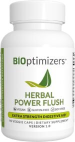 BiOptimizers Herbal Power Flush | Extra Strength Digestive Cleanse | Eliminate Toxins & Improve Bowel Digestion | Bloating Discomfort Relief for Adults | 90 Capsules - Image 2