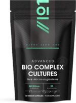 Bio Cultures Complex Probiotics - 60 Billion CFU - 20 Live Bacterial Cultures - 60 Vegan Capsules for Women & Men - Lactobacillus Acidophilus, Gasseri, Rhamnosus & Reuteri - by Alpha01 - Image 2