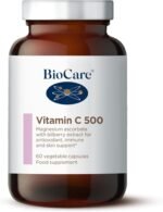 BioCare Vitamin C 500 | with Magnesium and Bilberry Extract | for Immune Support, Healthy Skin and Collagen and Energy Production - 60 Capsules - Image 2