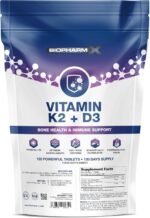 BioPharmX Maximum Strength Vitamin D3 4000+ IU & Vitamin K2 100mcg – 120 Vegetarian Tablets – 100% Pure, Certified, UK Manufactured - Image 2