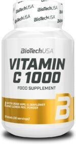 BioTechUSA Vitamin C 1000 + BioFlavonoids | Multiple Sources | Immune Support | Rosehip, Elderflower & Lemon, 30 Tablets - Image 2