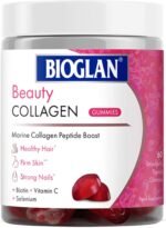 Bioglan Collagen Gummies | 1000mg | Hydrolysed Marine Collagen | Biotin | Selenium & Vitamin C | Strawberry Flavoured | 60 Gummies - Image 2