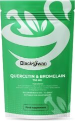 Black Swan Quercetin & Bromelain Capsules - 750mg Antioxidant Formula Anti Inflammatory Respiratory Immune System Joint Health Support Natural Supplement - 30 Caps 1 Month Supply - Image 2