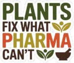 Botanical Solution Decal - Herbal Alternative Vinyl Sticker for Herbalists, Plant-Based Healers, Community Gardeners (3" × 3") - Image 2