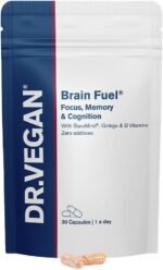 Brain Fuel | Focus, Memory and Cognition | Includes Bacopa Monnieri 300mg, Ginkgo Biloba 150mg | 30 Vegan Capsules | One-A-Day | DR.Vegan - Image 2