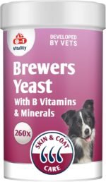 Brewer's Yeast Dog Nutritional Supplement - Skin and Coat Care - 260 tablets - rich in B-complex vitamins, with minerals and omega-3 - Image 2