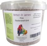 Britten & James Fine Oystershell Grit 2L Tub (2.8kg). A Calcium rich supplement for cage and aviary birds including budgies and cockatiels. No additives - Image 2