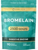 Bromelain High Strength 2500GDU/g Supplement | 90 Vegan Capsules | 750mg Digestive Enzyme | by Carlyle - Image 2