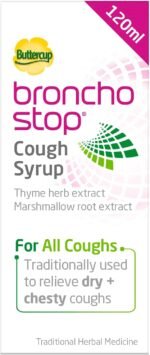 Bronchostop Cough Syrup (120ml) - Relief for Dry or Chesty Coughs - with Natural Thyme Herb and Marshmallow Root Extract - Non Drowsy Cough Medicine That Can Be Diluted & Undiluted - Alcohol Free - Image 2