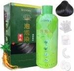 Bubble Dye, Natural Herbal Extract for White Hair, Bubble Dye, Natural Argan Oil Extract Hair Dye Shampoo, Colour Dye Shampoo (Black) - Image 2