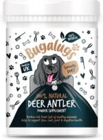 Bugalugs Deer antlers Supplement dog food toppers Powder for Dogs & puppy, high in protein dog food, fibre, vitamins & minerals. 100% Natural reindeer antlers dog supplements use with licky mat (200g) - Image 2