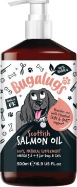 Bugalugs Scottish Salmon Oil For Dogs & Cats, Dog Supplement Support for Skin And Coat, Itchy Skin & Moulting, Omega 3 Fish Oil (Salmon, 500ml) - Image 2