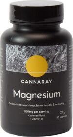 CANNARAY Magnesium Capsules 300mg with Added Valerian Root and Vitamin D. Supports Natural Sleep and Immunity - Image 2