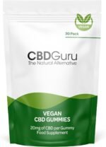 CBD Guru Vegan CBD Gummies 20mg 30 Pack - Mixed Fruit Flavour Broad Spectrum CBD Vegan Gummy Bears for Sleep & Anxiety Support, 600mg Total CBD - Image 2