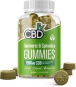 CBDfx 1500mg High Strength Turmeric Spirulina CBD Gummies 25mg Turmeric 10mg Spirulina 25mg CBD per Gummy 60x Bottle (30 Days) - Image 2