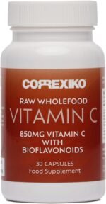 CORREXIKO Raw Vitamin C Supplement Tablets - 850mg Vitamin C Complex with Bioflavonoids - High Strength Ascorbic Acid - Strengthens Collagen Matrix - Supports Immunity - 30 Capsules, 1 Month Supply - Image 2