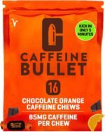 Caffeine Bullet Energy Chews - Chocolate Orange. 16 * 85mg - Faster Kick Than Pills, Gels & Gum. Sport Science for Running, Cycling, Gaming. A Pre Workout Endurance Boost. - Image 2