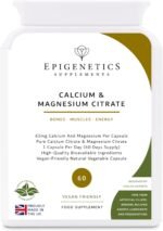 Calcium & Magnesium Citrate | 55mg Calcium Citrate + 55mg Magnesium Citrate | 60 Vegan Friendly Capsules UK Made | 1 Capsule Daily (2 Month Supply) - Image 2