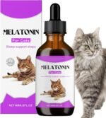 Calming Supplements for Cats - 60ml Cat Sedative Drops Sleep Relieving Aid | Sleep Support Supplement Pet Supplies for Kitten Daily Night Indoor Thunderstorm Travel Bathing Aggression Grooming - Image 2