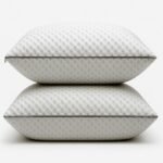 Casabella Pillows - Shredded Memory Foam - Pillow 2 Pack for Neck & Back Support, Shoulder Pain Relief - Breathable Medium Firm Pillows - Hypoallergenic Bedding, Luxury Sleep Experience 50x70cm - Image 2