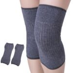 Cashmere Stretchy Knee Warmer Knit Warming Arthritic Knee Sleeve Anti-Slip Soft Thermal Knees Brace Night Sleep Leg Sleeve Breathable Knees Wrap Pads Support Band for Men Women, Pain Relief, Walking - Image 2