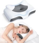 Cervical Pillow for Neck Pain Relief, Hollow Design Odorless Memory Foam Pillows with Cooling Case, Adjustable Orthopedic Bed Pillow for Sleeping, Support for Side Back Sleepers - Image 2