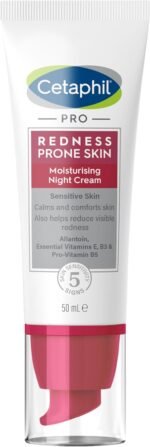 Cetaphil PRO Night Cream, 50ml, Moisturiser For Sensitive & Redness Prone Skin, With Vitamin E - Image 2