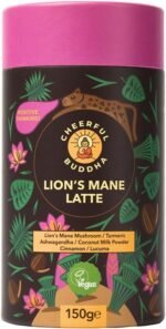 Cheerful Buddha Superfood Lion's Mane Latte - A Delicious Caffeine-free Alternative to coffee | Boosted with Superfoods | No Jitters | No Sugar | Turmeric latte |150g - Image 2