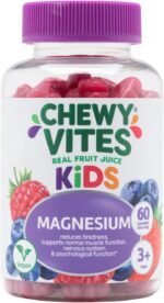 Chewy Vites Kids Magnesium, 2 Months Supply, 60 Kids Vitamins Gummies, 500mg Magnesium Citrate Providing 56mg per Gummy, Real Fruit Juice, Age 3 +, Berries Flavour - Image 2