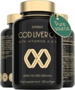 Cod Liver Oil Capsules High Strength 2000mg - Rich in EPA DHA Omega 3 & Vitamins D and A - 60 Softgel Tablets - 1000mg Arctic Cod Liver Oil per Capsule - Odourless & Burp-Free Fish Oil - UK Made - Image 2