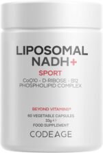 Codeage Liposomal NADH+ Sport – NADH, CoQ10, D-Ribose & Vitamin B12 – Vegan Supplement with Phospholipid Liposomal Matrix – Gluten-Free, Non-GMO – 60 Capsules – 2-Month Supply - Image 2