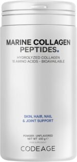 Codeage Marine Collagen Powder - Hydrolyzed Fish Collagen Peptides - Type 1 & 3 Collagen Protein Supplement – 50 Servings, Amino Acids for Skin, Hair, Nails - Non-GMO, 450 Grams - Image 2