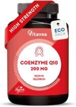 Coenzyme Q10 200mg High Strength – Natural Antioxidant & Anti-Ageing Supplement with Selenium – Ubiquinone for Energy & Skin Health – 60 Vegan Capsules – Vitavea - Image 2