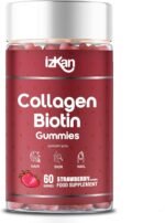 Collagen Gummies with Zinc, Biotin, Vitamin C & E – Type 1 Hydrolysed Collagen for Hair, Glowing Skin Nails & Joint Support – High Absorption, Gluten-Free, Natural Strawberry Flavour – 60 Gummies (1) - Image 2