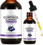 Cortisol & Stress Support Supplement Drops for Adults with Ashwagandha, L-Theanine & Magnesium, Natural Blueberry Flavour, 60ml - Image 2