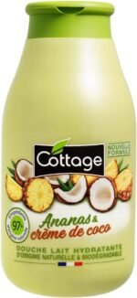 Cottage Pineapple and Coconut Creamy Shower Milk Body Wash with Natural Ingredients, Vitamin E & C for Softer, Smoother & Moisturising Skin | pH Neutral Body Cleanser Shower gel for Women, 250ml - Image 2