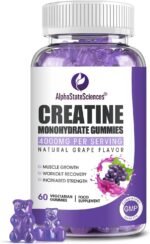 Creatine Gummies - 4000mg Creatine with Calcium, Magnesium & Potassium, Strength, Endurance & Muscle Growth Supplement (60 Gummies) - Image 2