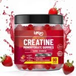 Creatine Gummies 5000mg (5G) for Men & Women - 90 Chewable Creatine Monohydrate Gummies Strawberry Flavoured | Pre Workout Gym Supplement| Muscle Boost| 3 Per Day - Vegan & Halal (1X) - Image 2