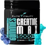 Creatine Monohydrate 90 Gummies 5000mg + BCAAs & L-Carnitine – 3rd Party Lab Tested, Vegan, Sugar-Free, Pre Workout Muscle Growth & Recovery Gym Supplement for Men & Women – Delicious Blueberry - Image 2