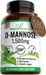 D-Mannose 180 Capsules - Max Strength 1500mg per Serving - Precision DMannose - Vegetarian Capsules not Tablets or Pills, Made in The UK (180 Count (Pack of 1)) - Image 2