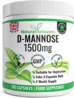 D-Mannose | 365 Capsules | Max Strength 1500mg per Serving - Precision DMannose - Vegetarian Capsules not Tablets or Pills, Made in The UK (365 Count (Pack of 1)) - Image 2